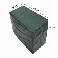Husa de protectie pentru gratar BBQ, verde, 110 x 92 x 40 cm, MyGarden, 3671